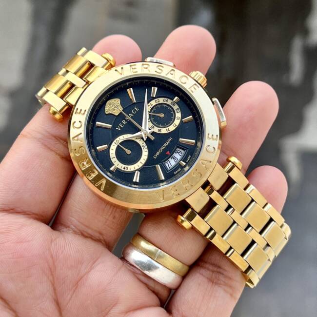 Versace Aion Chronograph Black Golden Watch