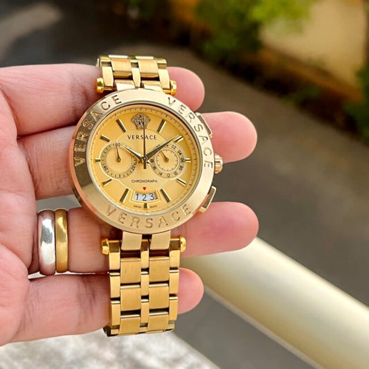 Versace Aion Chronograph Golden Watch