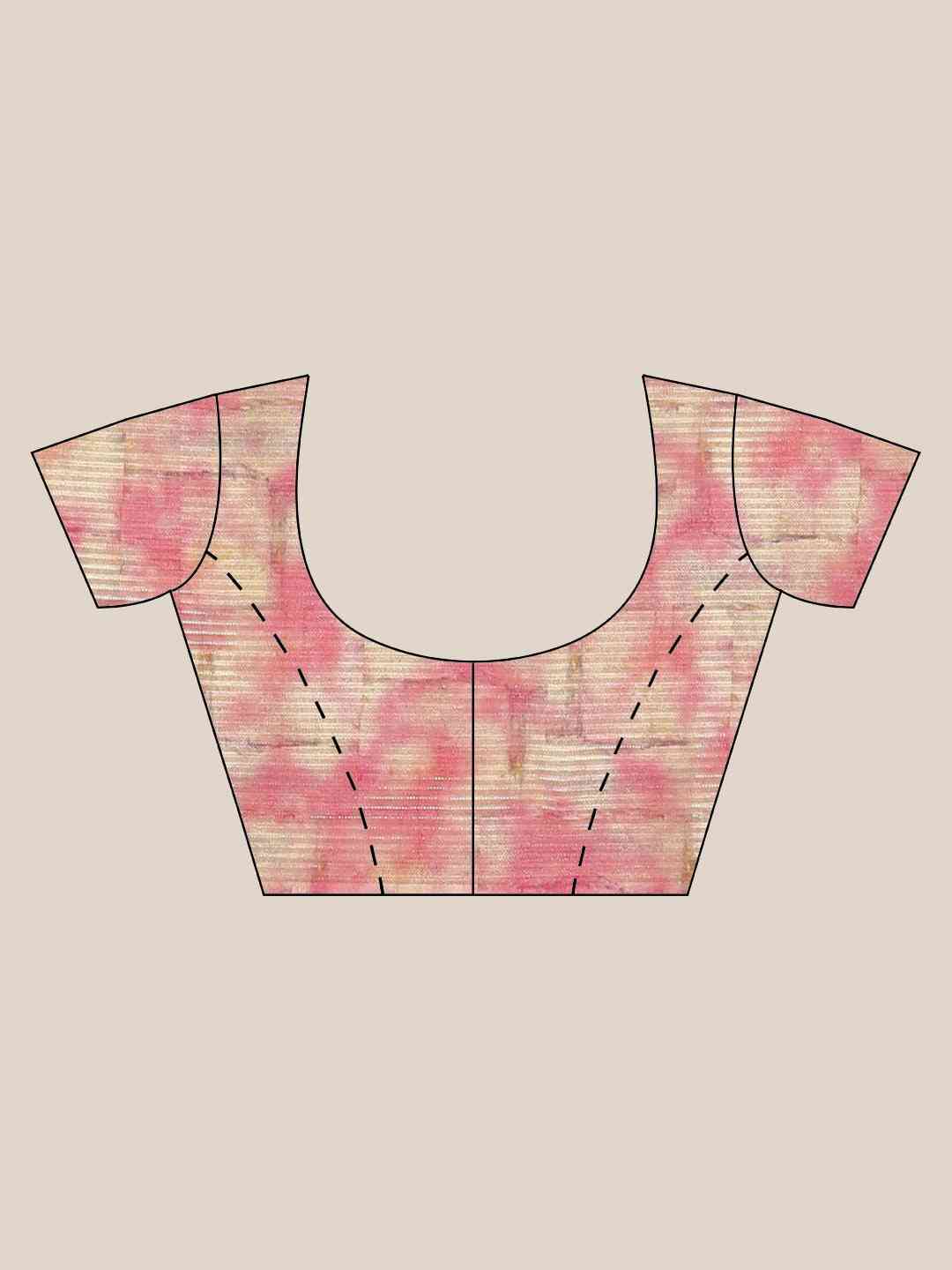 Stylish Pink Colour Poly Chiffon Floral Digital Print Saree
