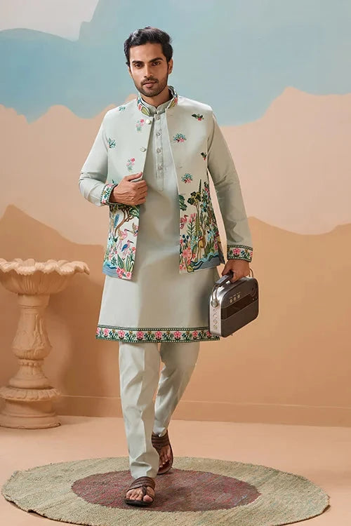 Trendy Royal Pista Ethnic Wear Koti Kurta Set for Men