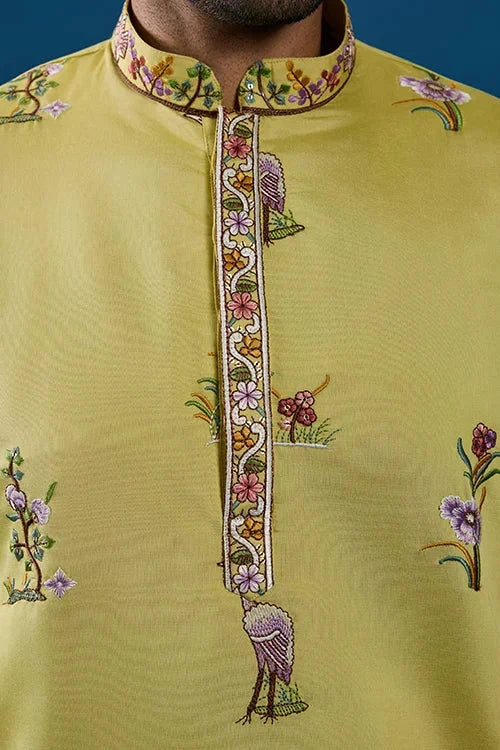 Haldi Special Yellow Outfit Kurta for Mens Wear Collection