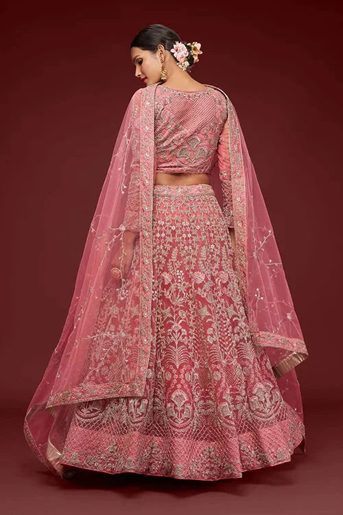 Fantasy Rose Color Lehenga Choli for Weddings
