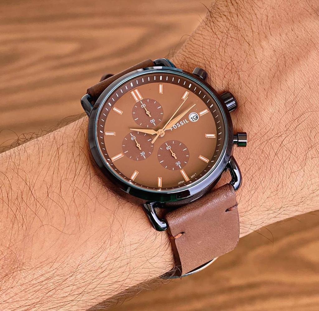 Branded Fossil Watch Working Chronograph For Men