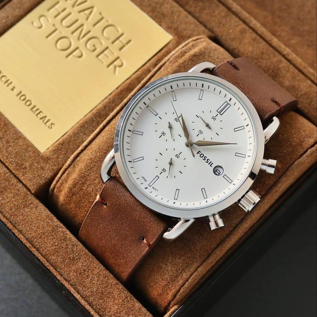 Branded Fossil Watch Working Chronograph For Men