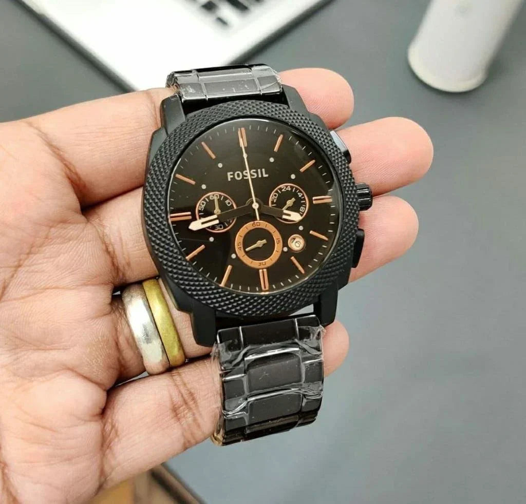 Branded Men Fossil Watch With Working Chronograph