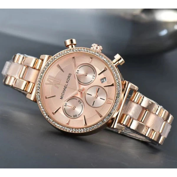 Classy Michael Kors Watch For Women with Fully Functional Chronograph (SG-105) | Mameraa