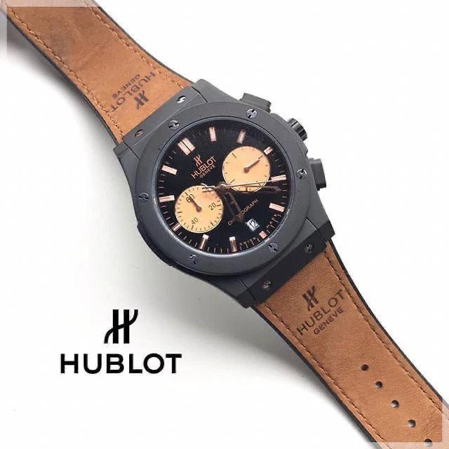 Brown Leather Hublot Watch For Men