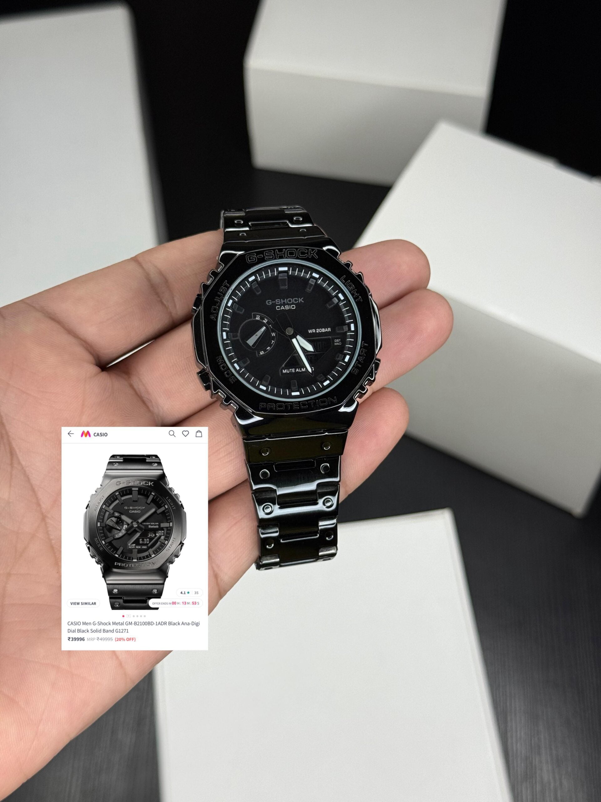 Casio G-Shock Black Analog-Digital Watch GM-B2100BD-1ADR