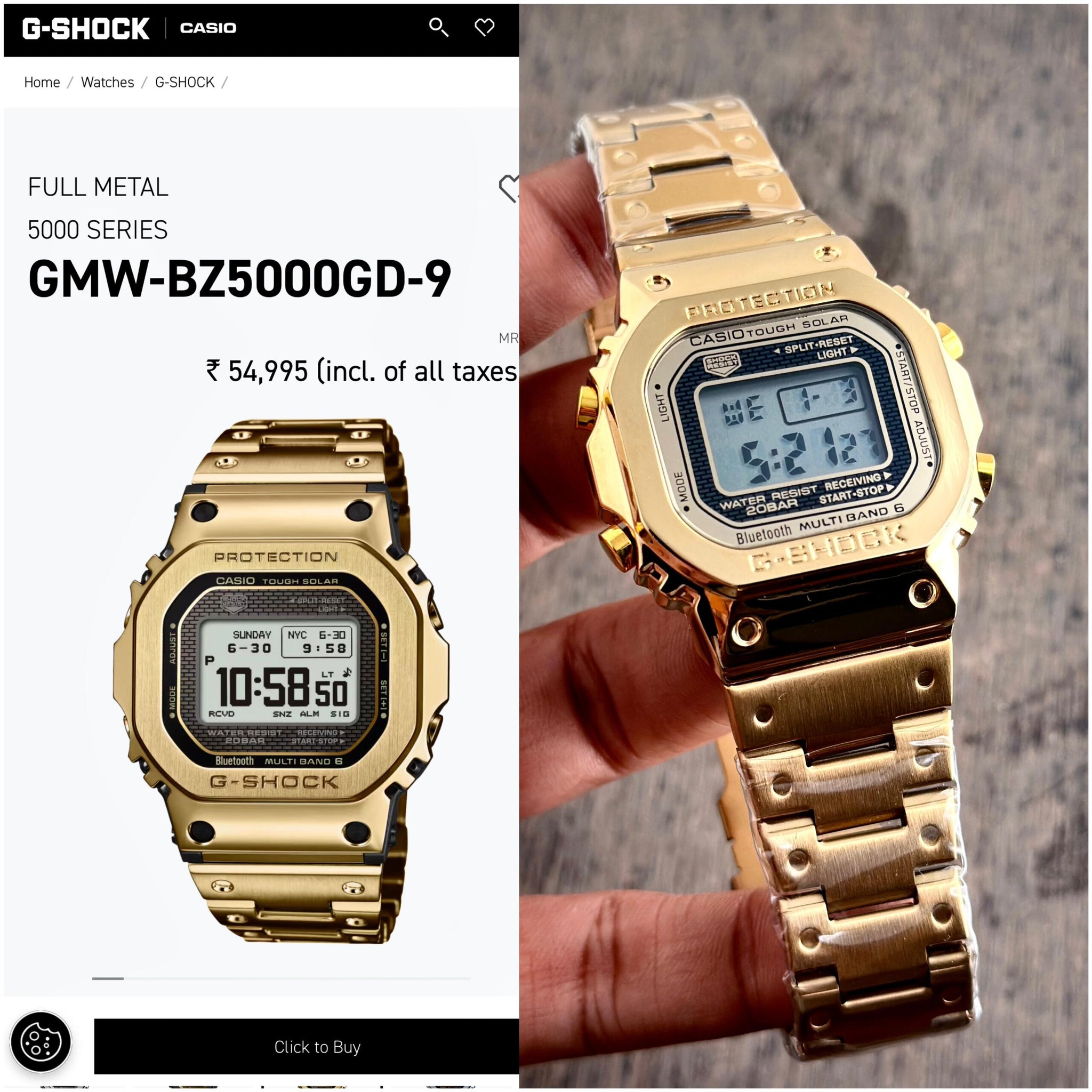 G-shock Casio Golden, Ion-Plated
