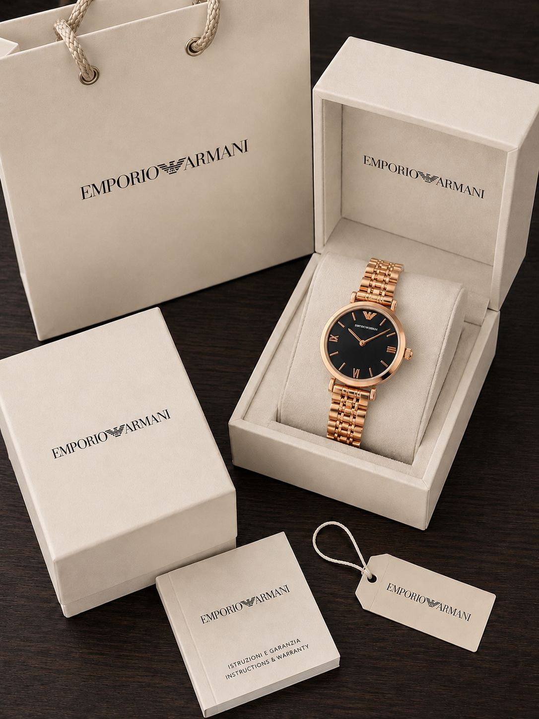 Emporio Armani Black  Dial