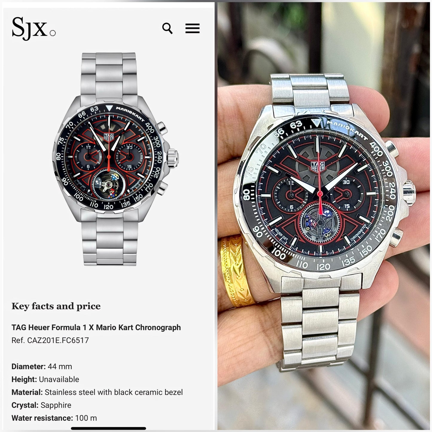 TAG Heuer Formula 1 Mario Kart Silver Chronograph