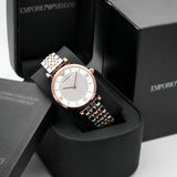 Emporio Armani Women’s Rose Gold Diamond Dial