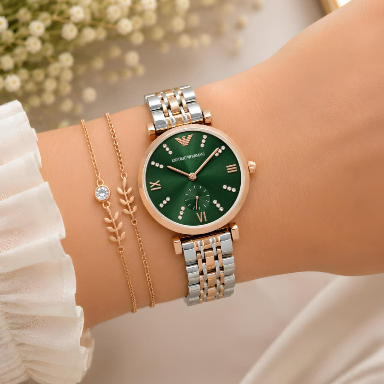 Emporio Armani Green Diamond Dial