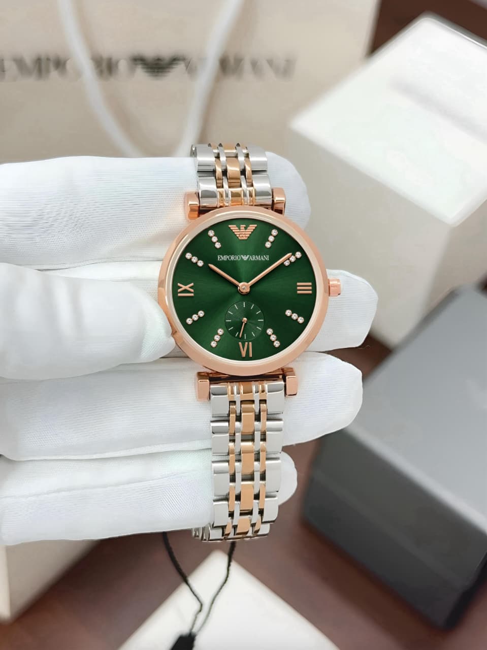 Emporio Armani Green Diamond Dial