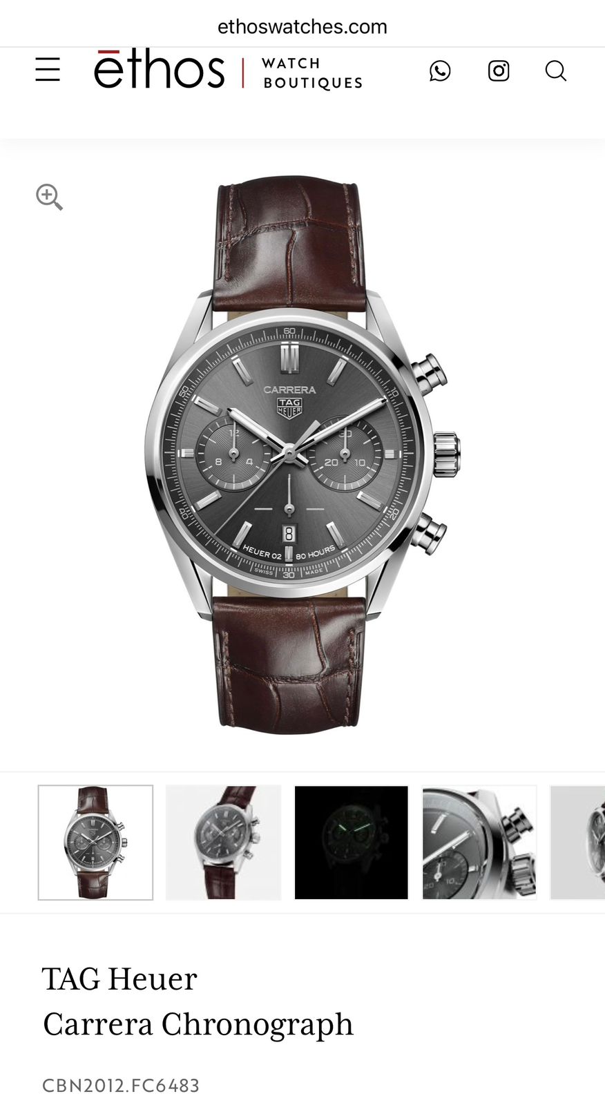 TAG Heuer Carrera Chronograph Grey Dial