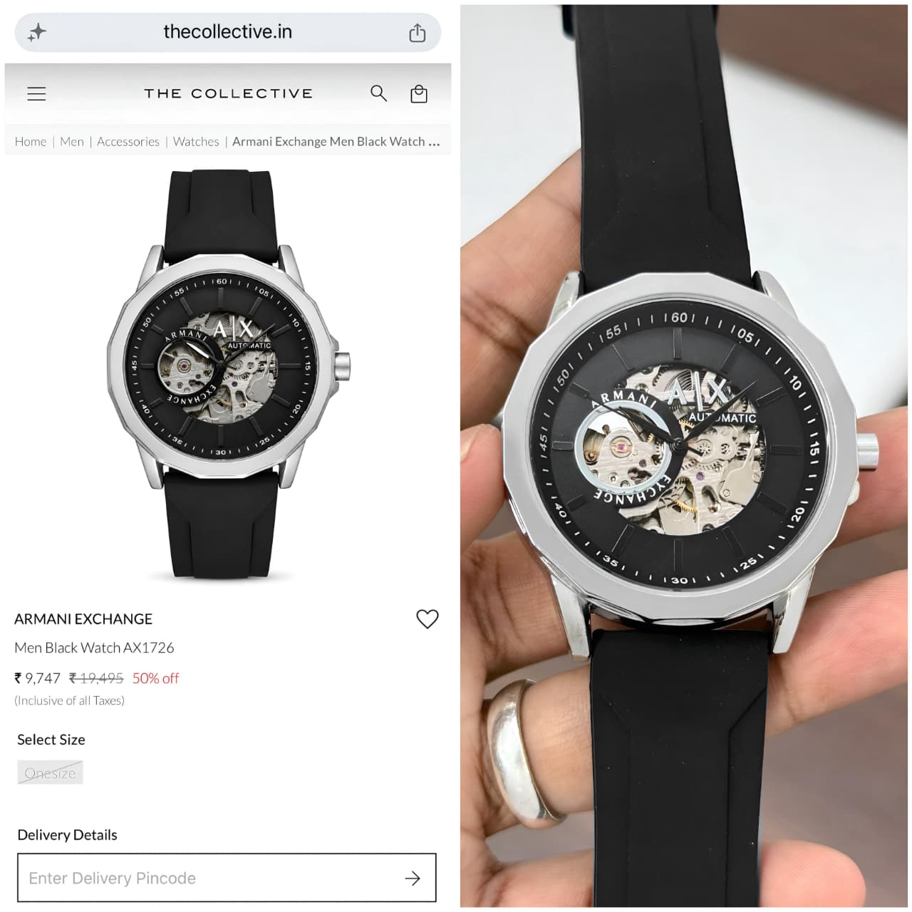 Armani Exchange AX Automatic Skeleton