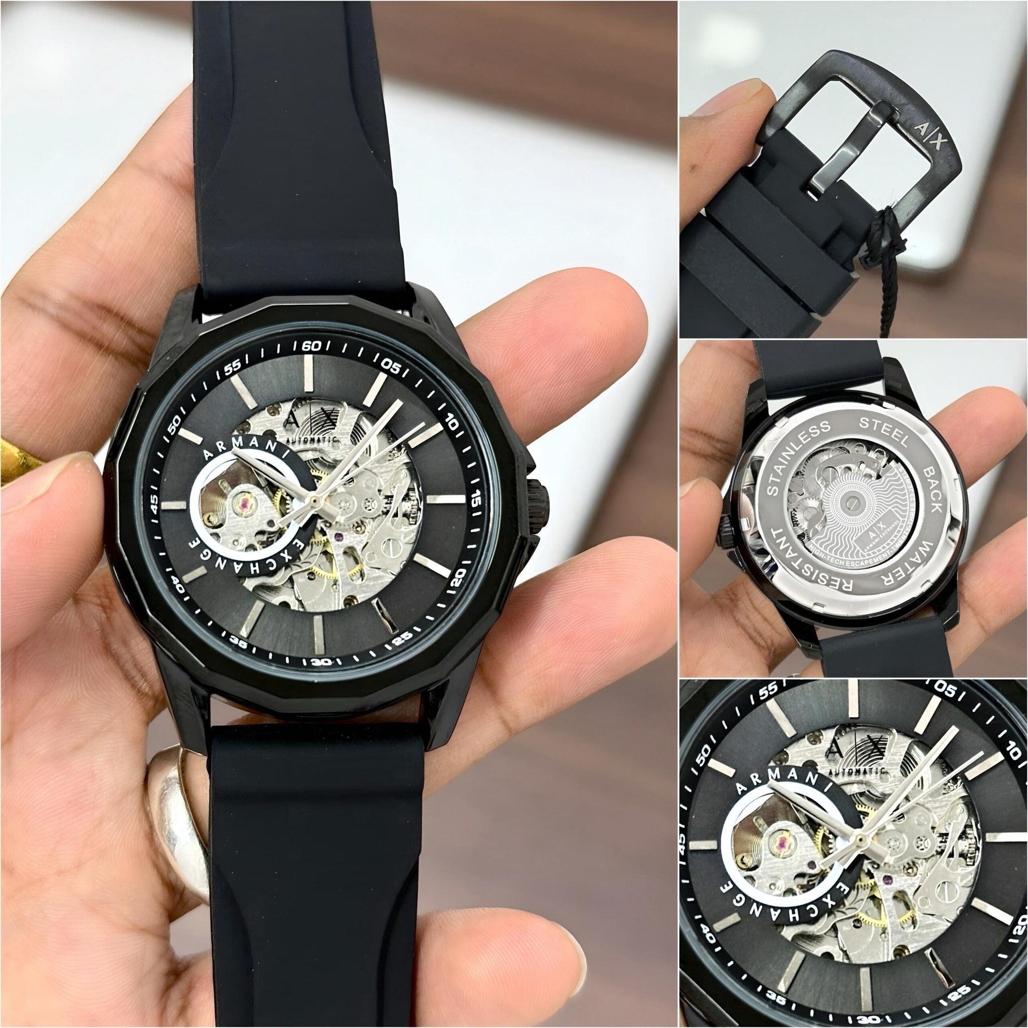 Armani Exchange Modern Automatic Skeleton