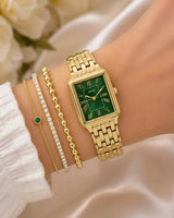 Fossil Raquel Green Rectangular Dial