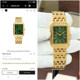 Fossil Raquel Green Rectangular Dial