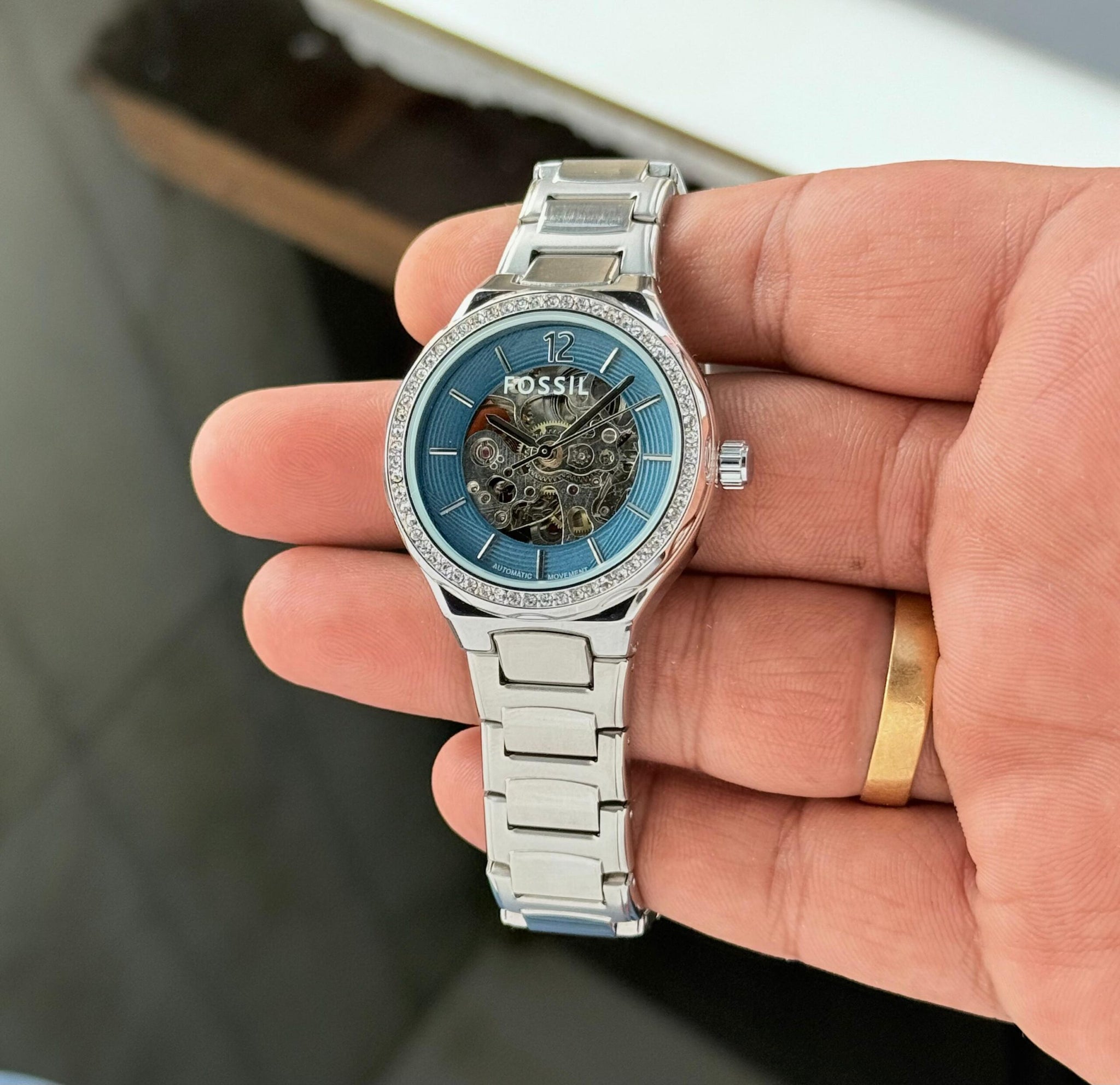 Fossil Eevie Women’s Skeleton Automatic