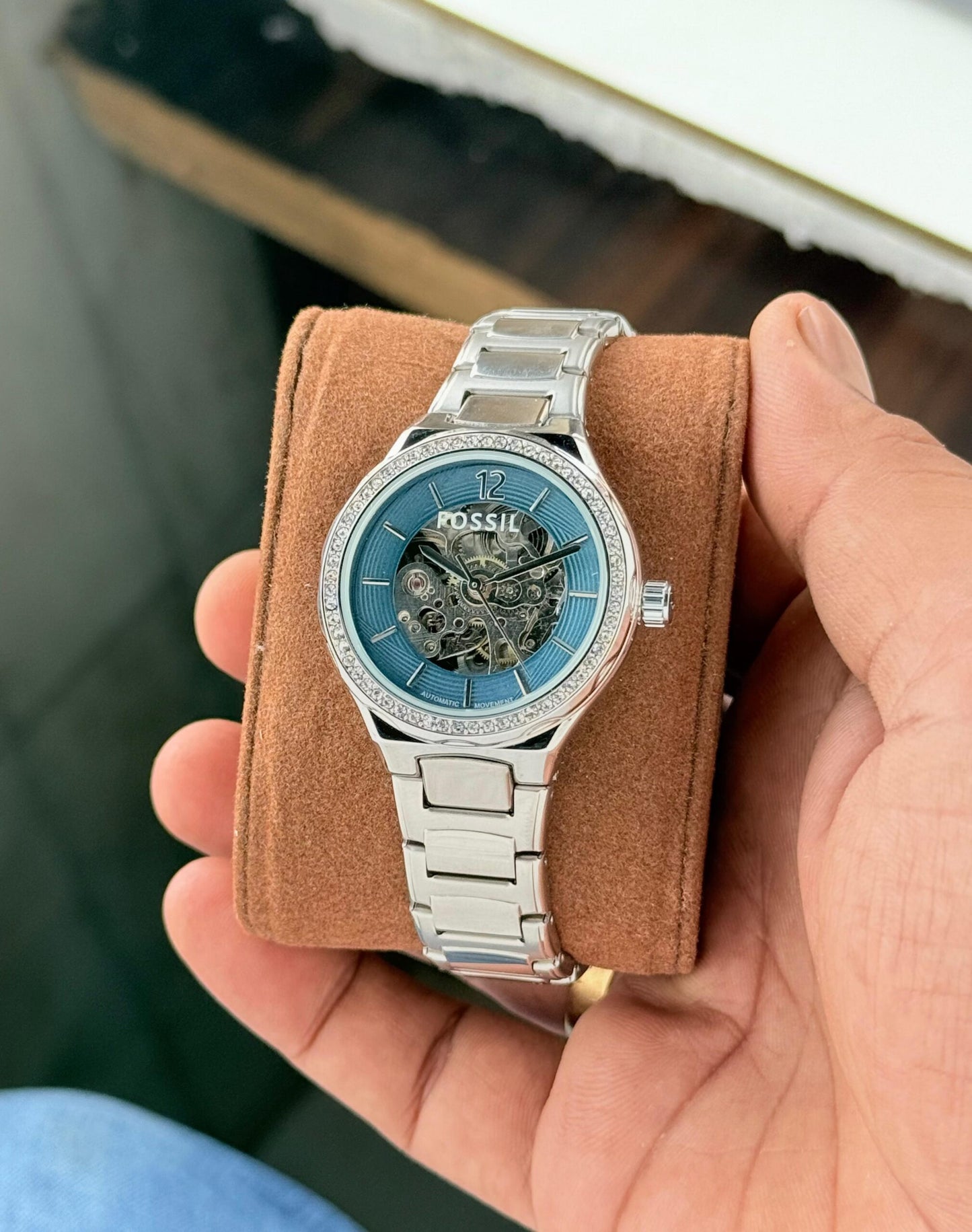 Fossil Eevie Women’s Skeleton Automatic