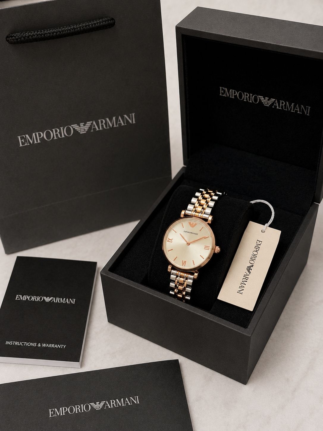 Emporio Armani Elegant White Dial