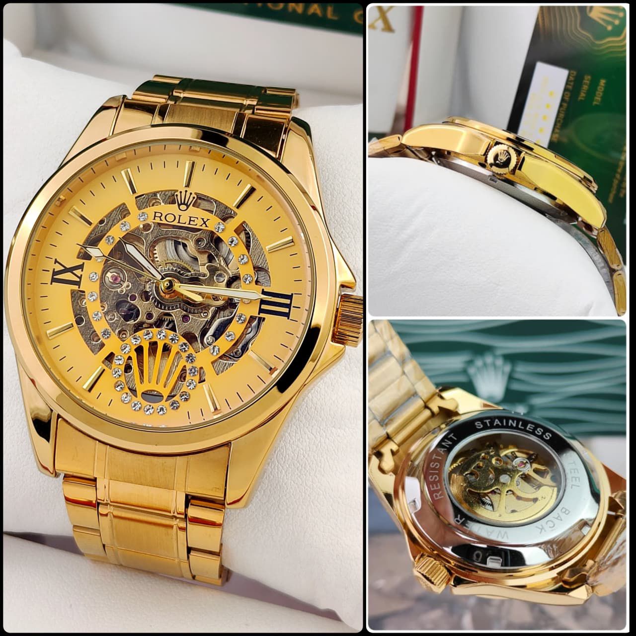 Rolex Automatic Gold Yellow Dial Edition