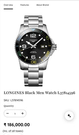 Longines Hydro Conquest Black Dial