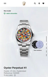 Rolex Oyster Perpetual 41 Multicoloured Jubilee Dial