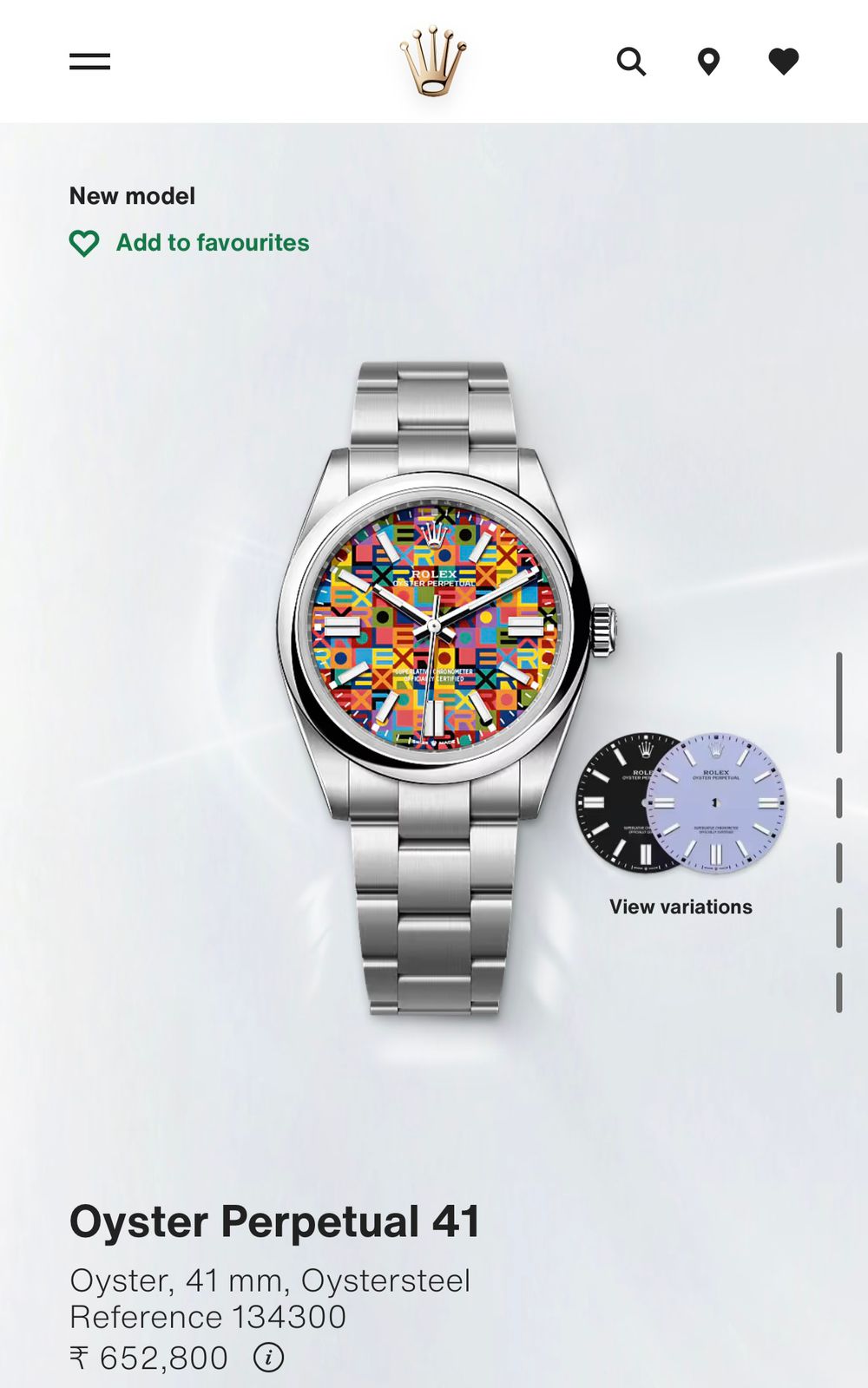 Rolex Oyster Perpetual 41 Multicoloured Jubilee Dial