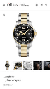 Longines Hydro Conquest Two-Tone Gold &amp; Silver