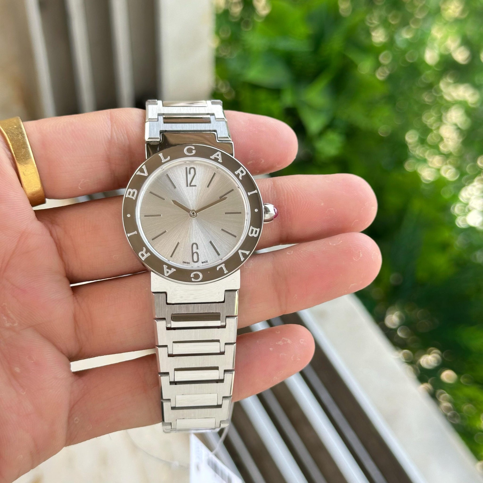 Bvlgari Classic Emerald White Sunburst Dial