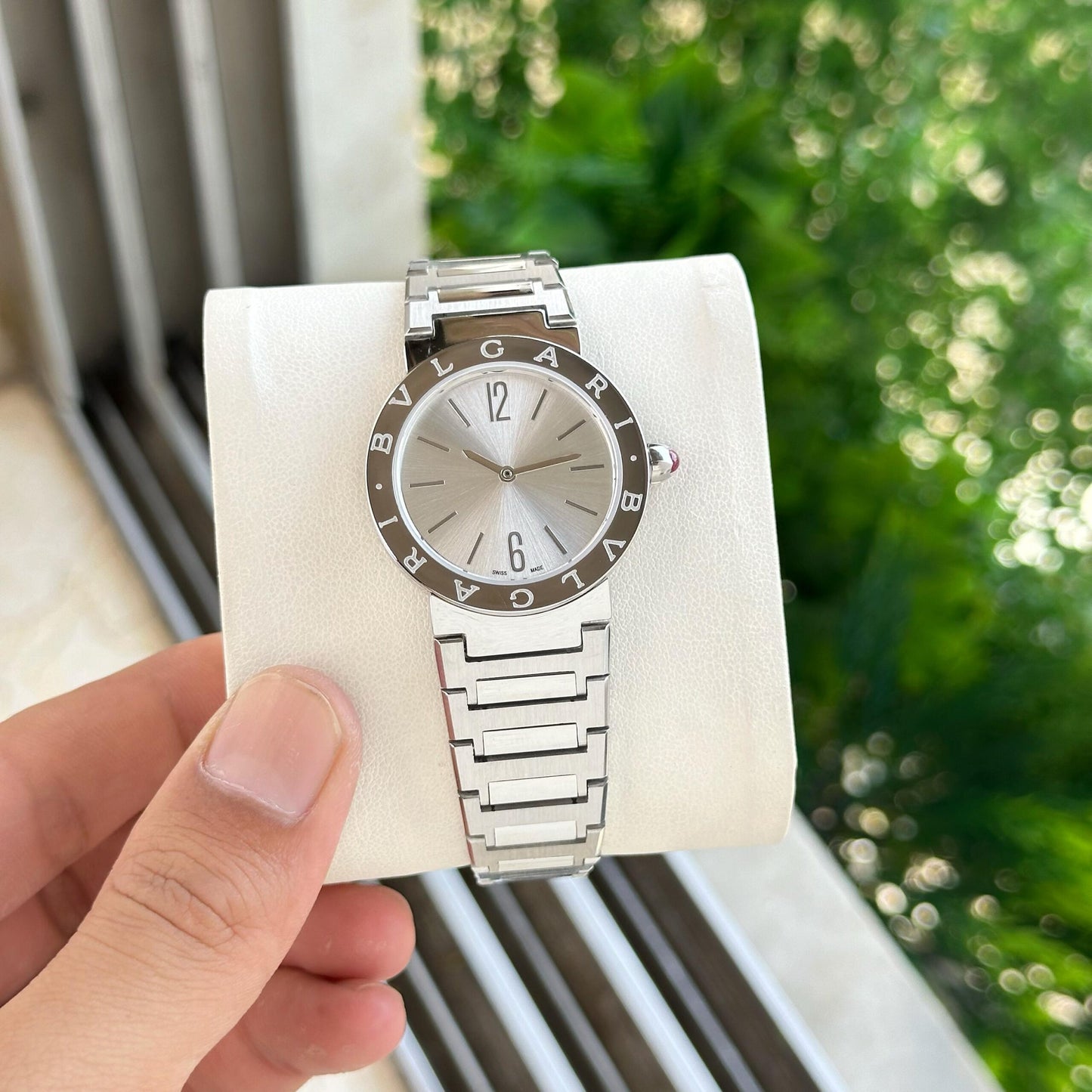 Bvlgari Classic Emerald White Sunburst Dial