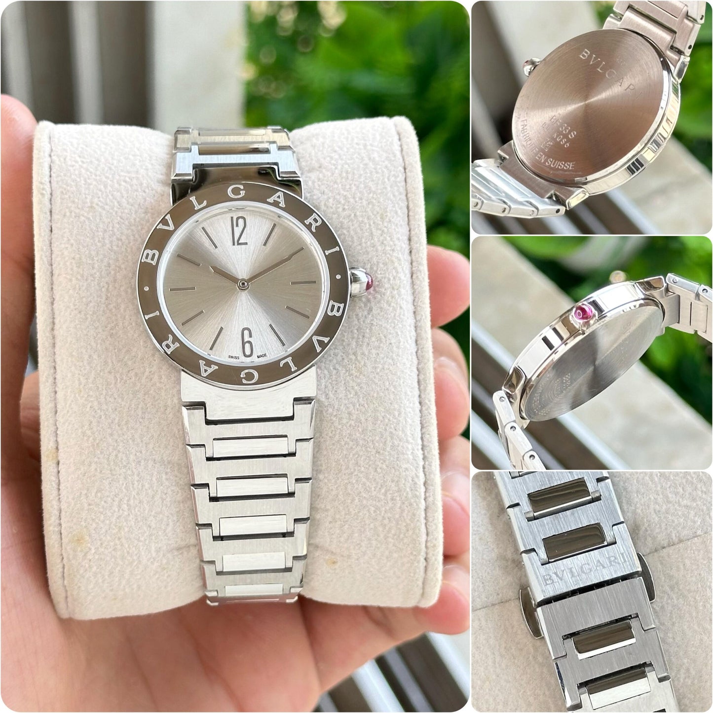 Bvlgari Classic Emerald White Sunburst Dial