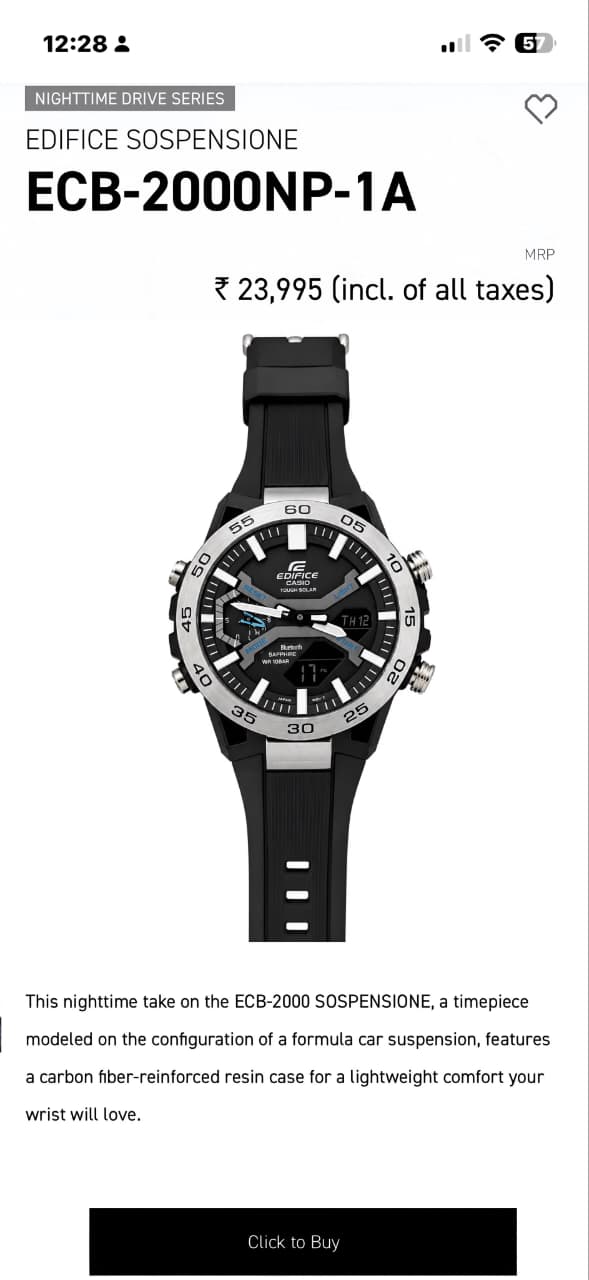 Casio Edifice Sospensione Digital