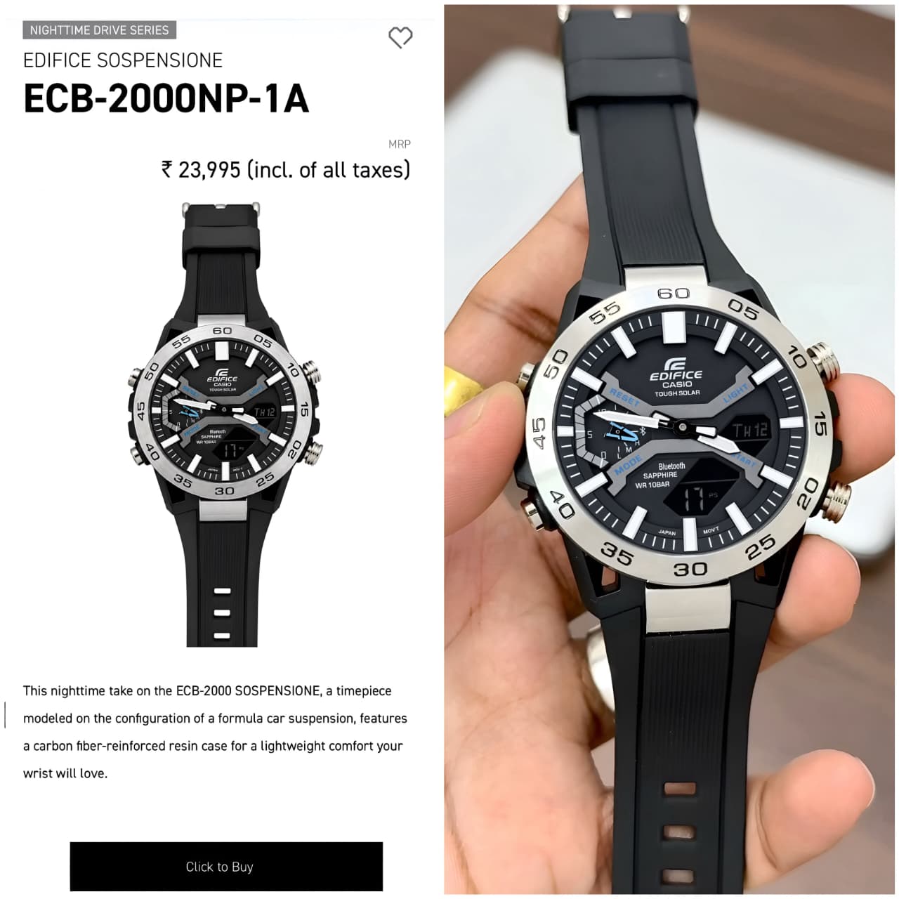 Casio Edifice Sospensione Digital
