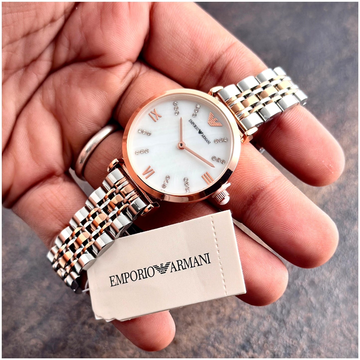Emporio Armani Ladies Two-Tone