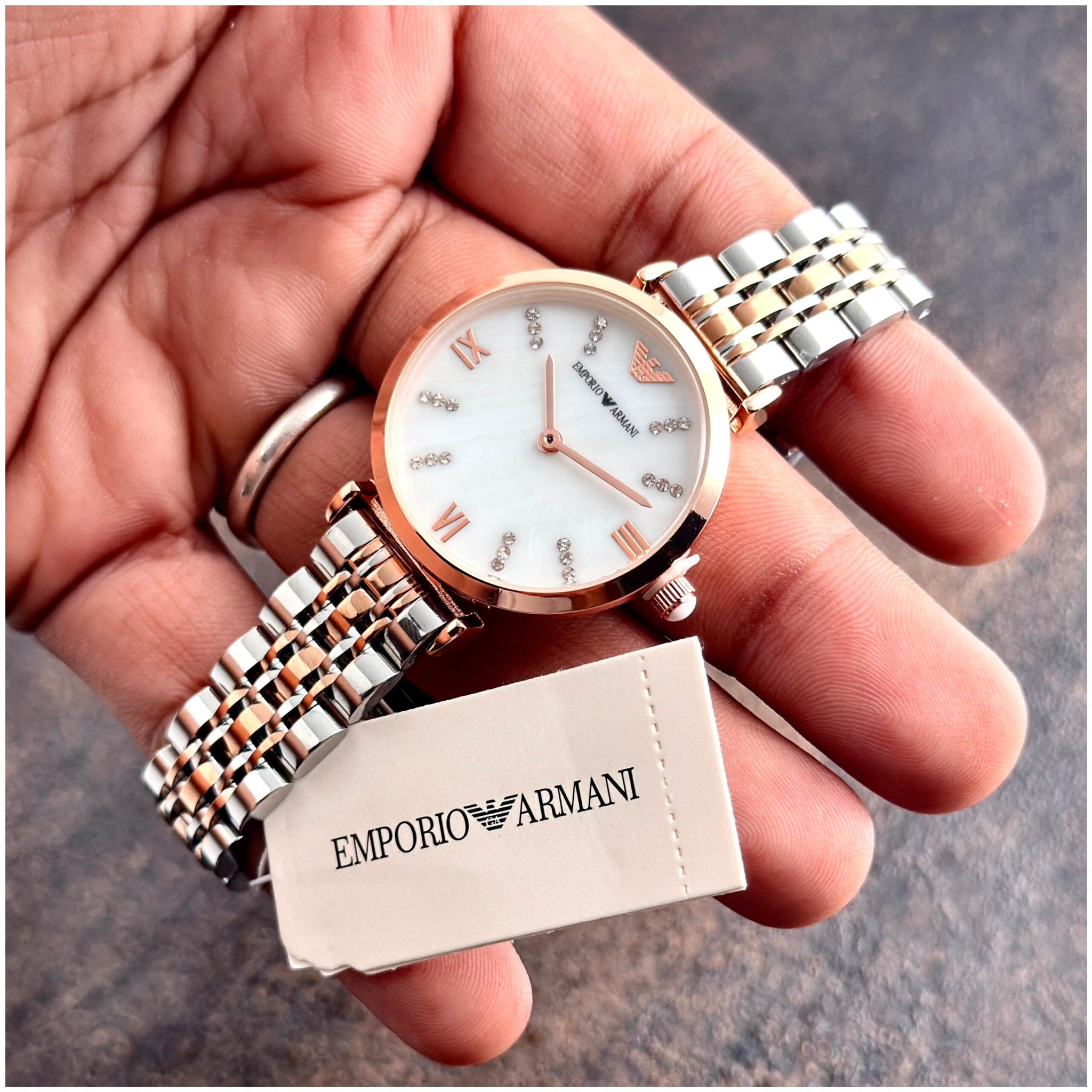 Emporio Armani Ladies Two-Tone