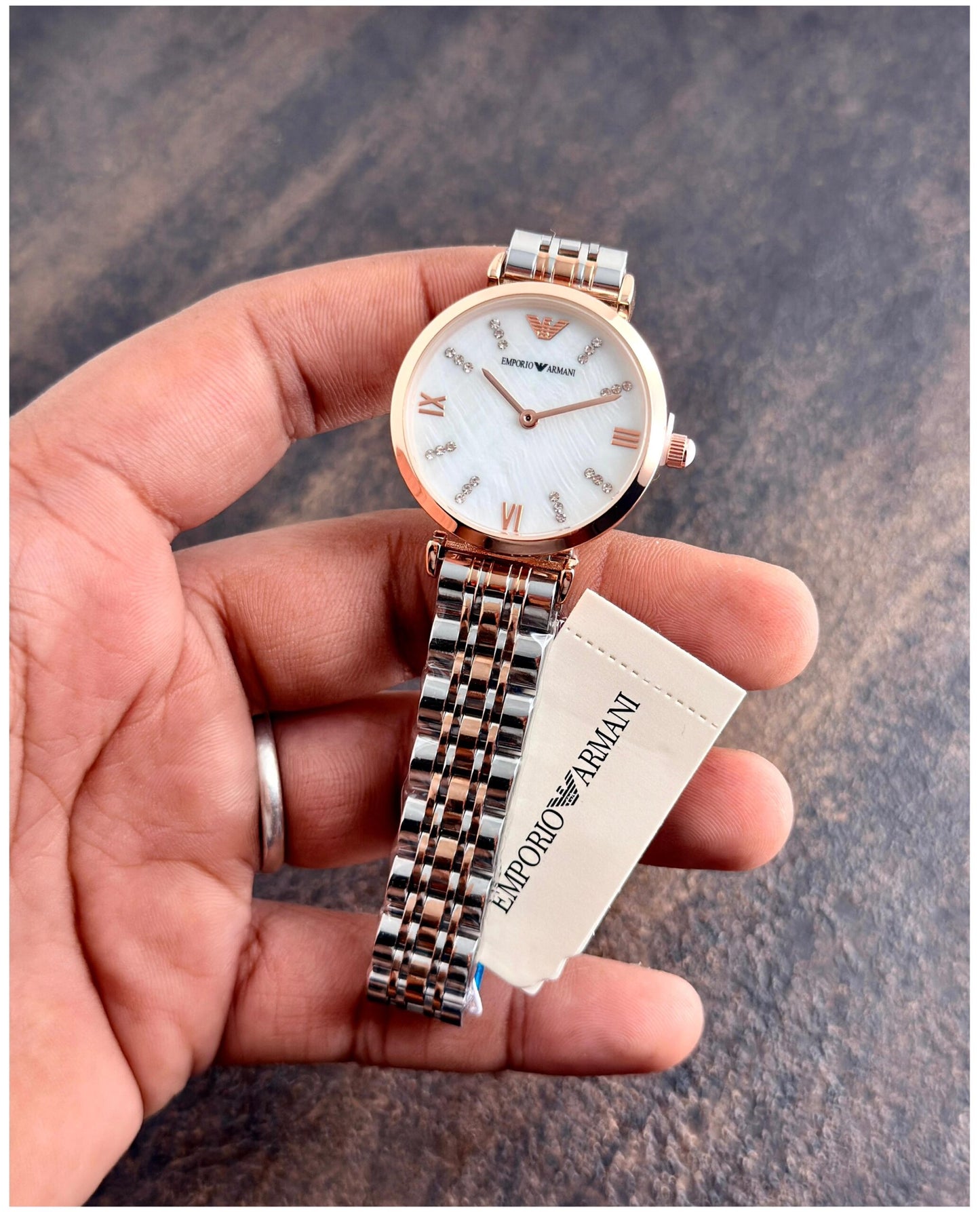 Emporio Armani Ladies Two-Tone