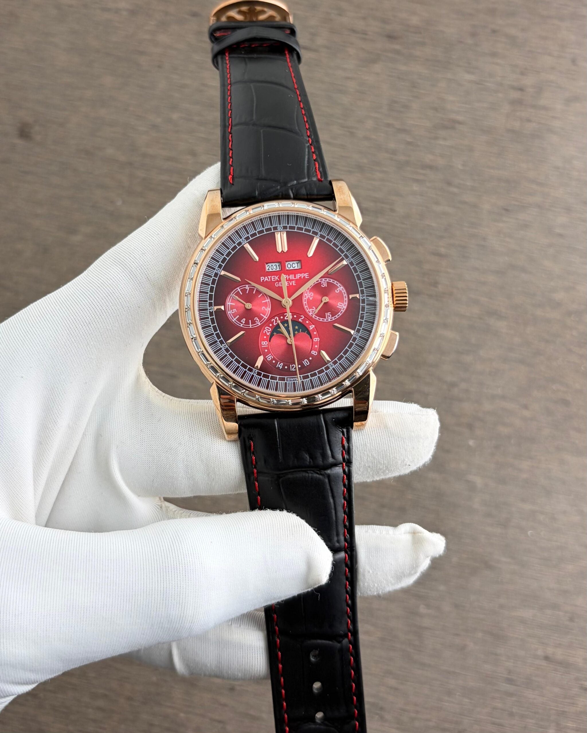 Patek Philippe Perpetual Red Black Calendar Chronograph