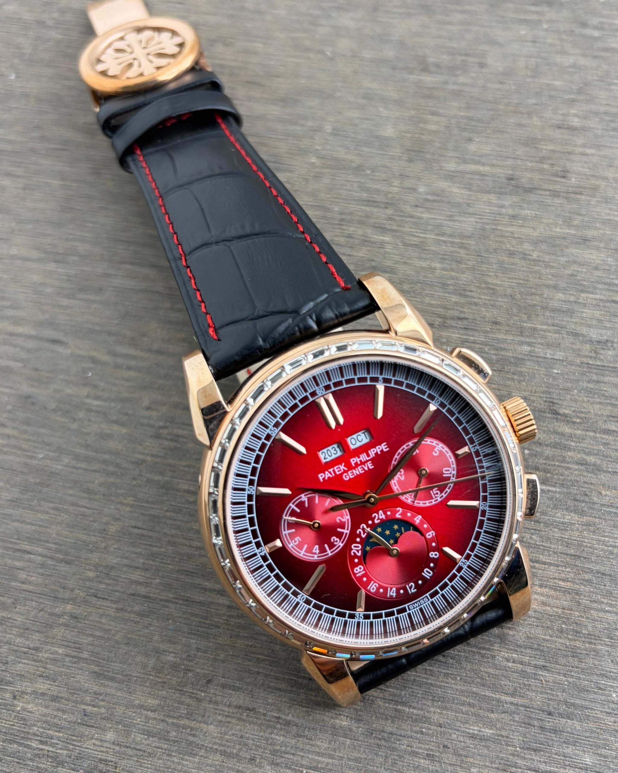 Patek Philippe Perpetual Red Black Calendar Chronograph