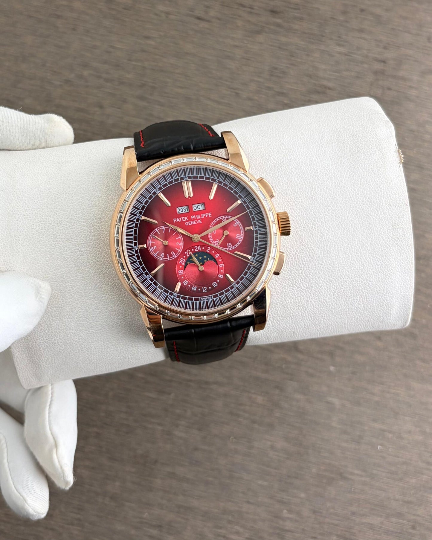 Patek Philippe Perpetual Red Black Calendar Chronograph