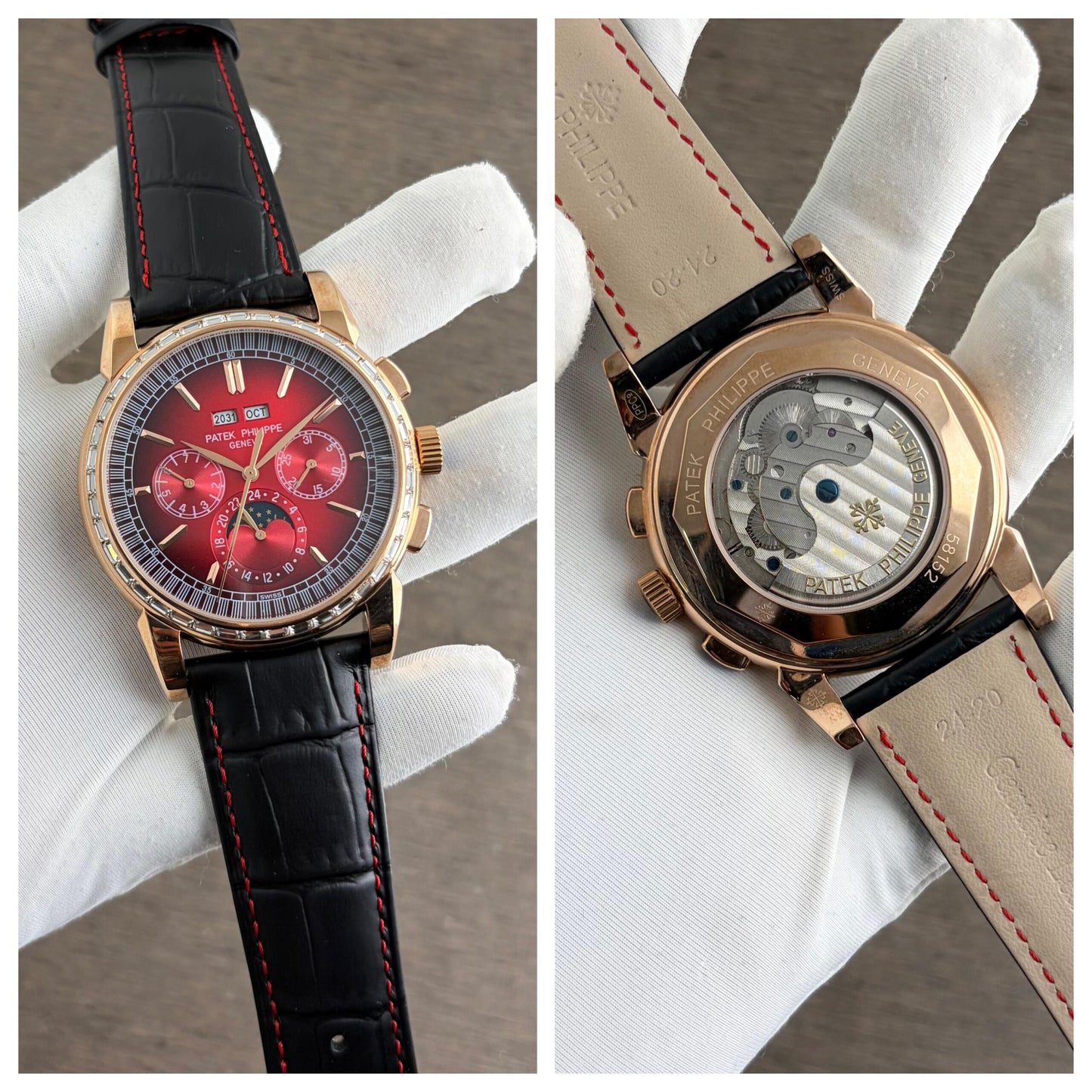 Patek Philippe Perpetual Red Black Calendar Chronograph