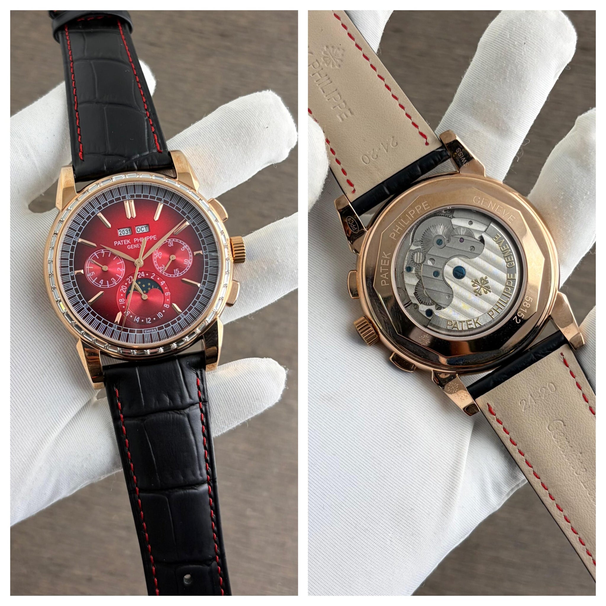 Patek Philippe Perpetual Red Black Calendar Chronograph