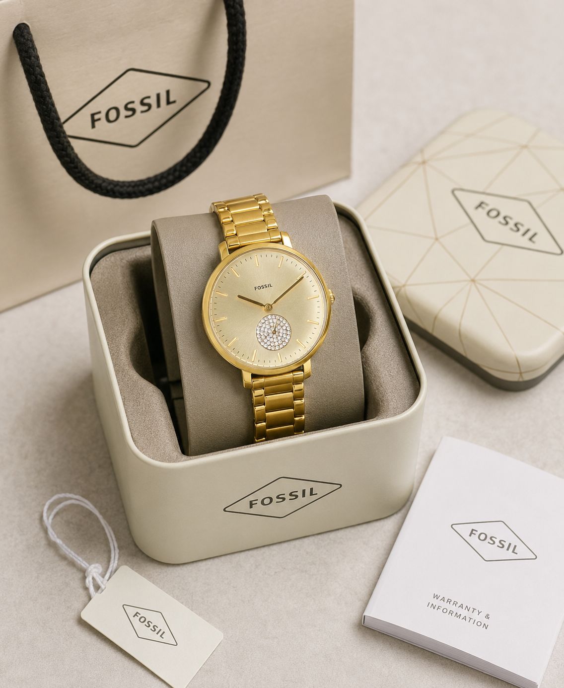 Fossil Women’s Gold Quartz