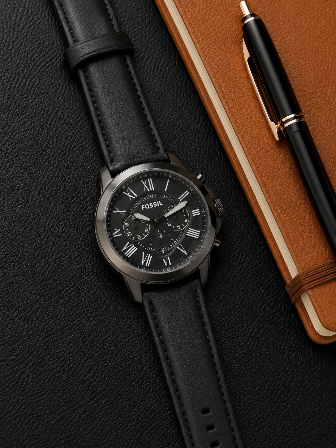 Fossil Chronograph Black Dial