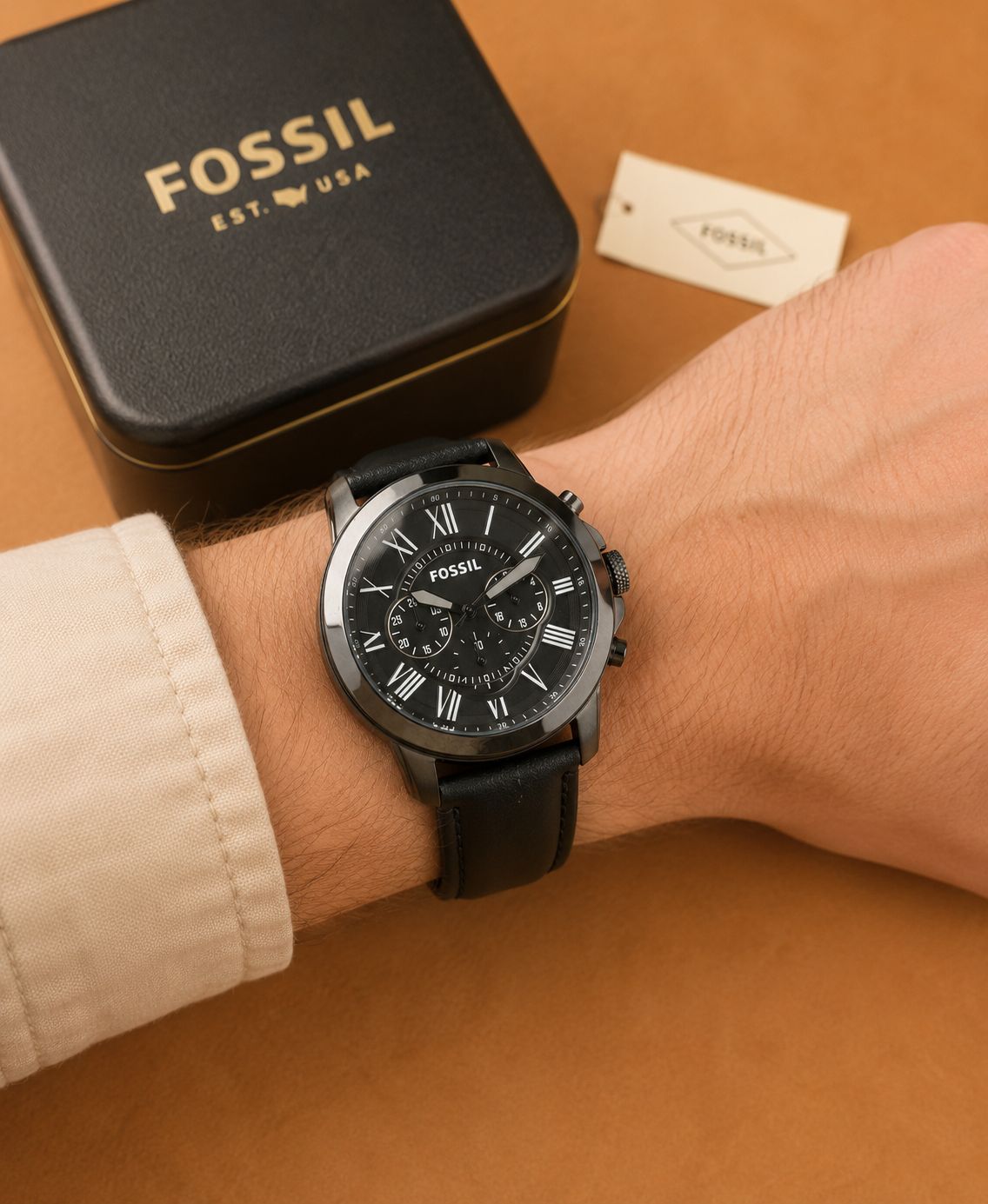 Fossil Chronograph Black Dial