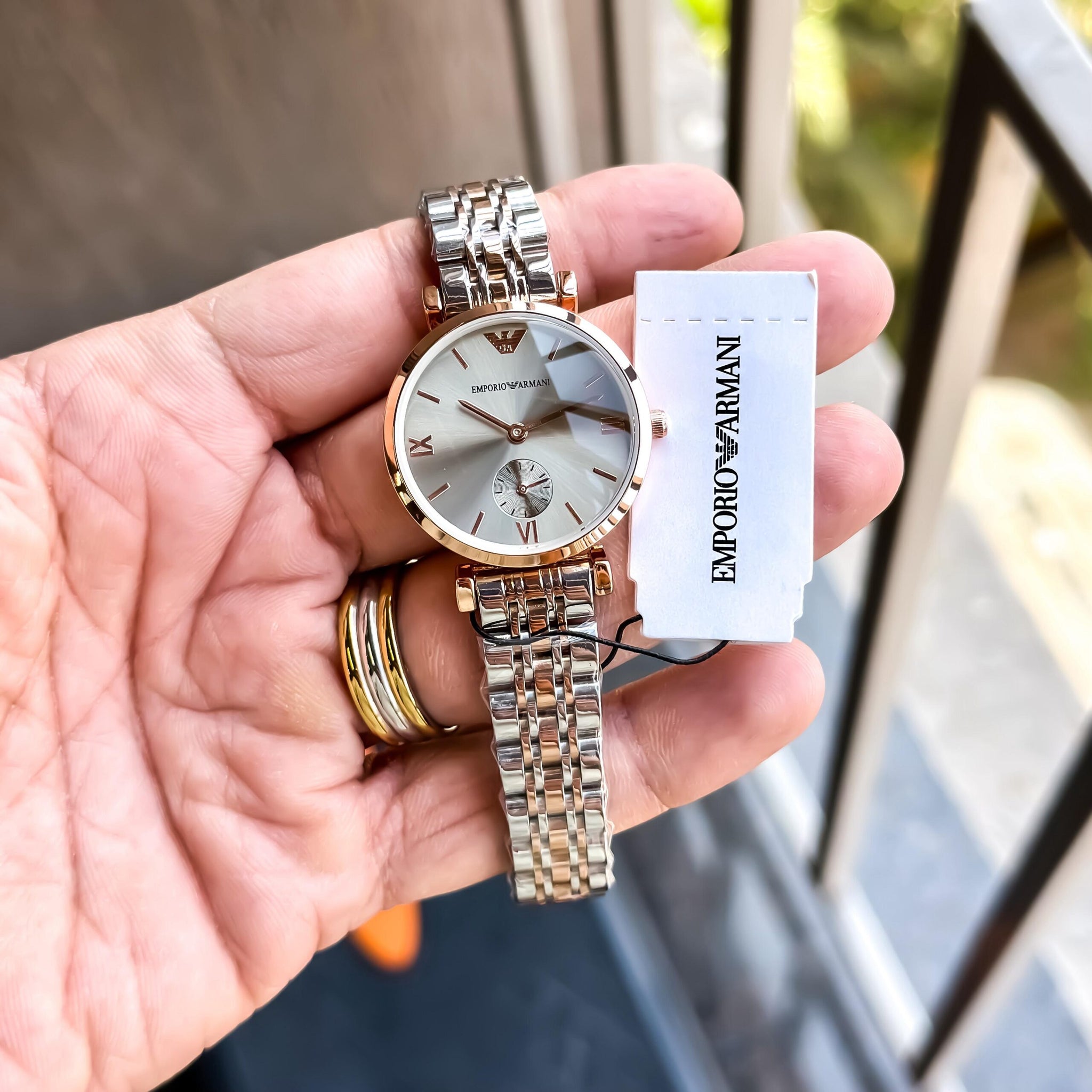 Emporio Armani Grey Roman Dial