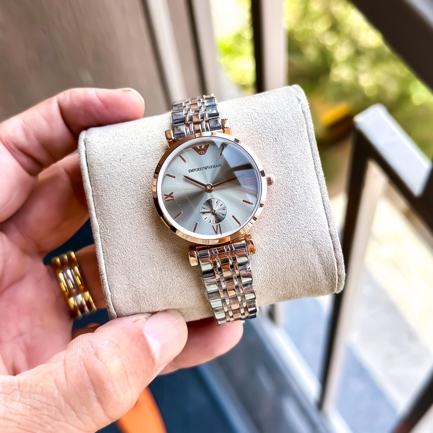 Emporio Armani Grey Roman Dial
