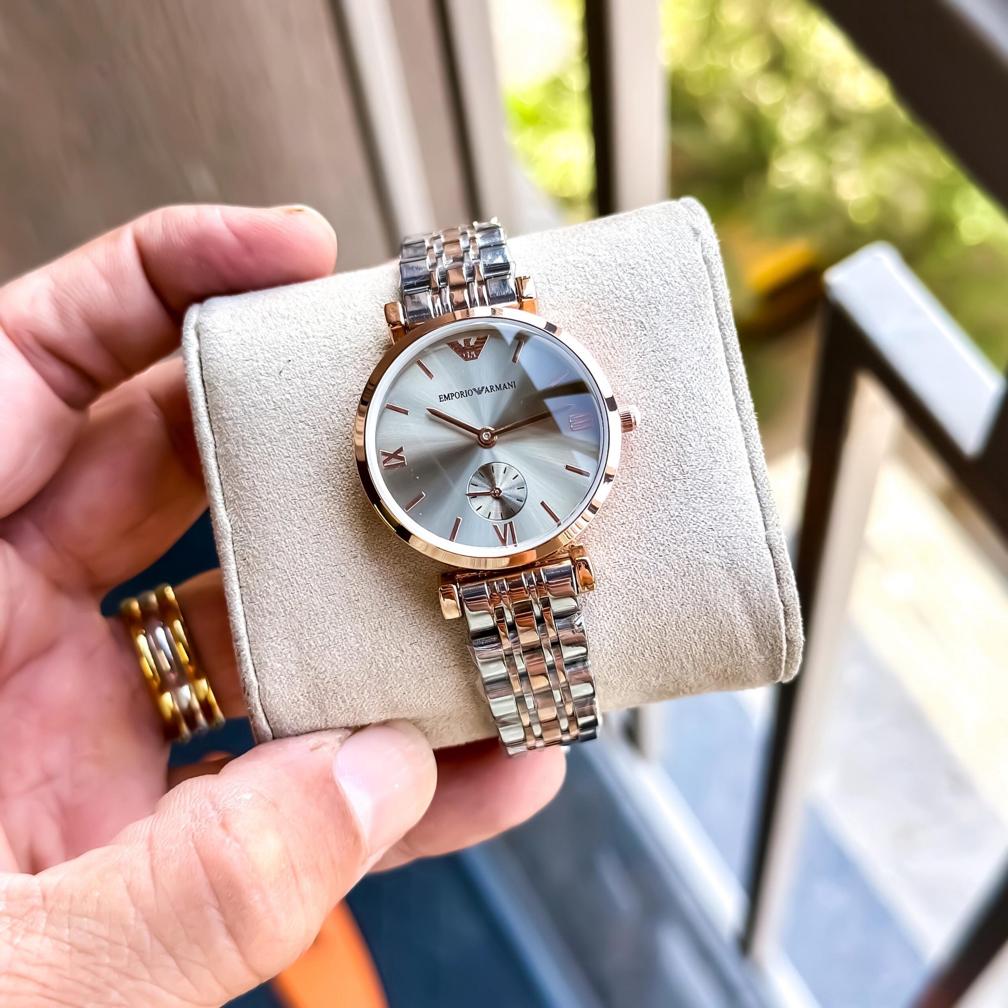 Emporio Armani Grey Roman Dial
